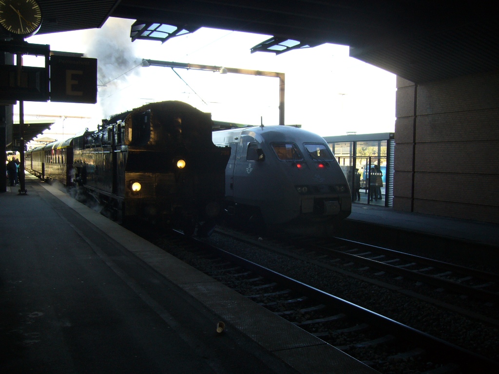 DSB S nr. 736 & SJ UB2XK 2542 i Odense den 16.-10.-2010